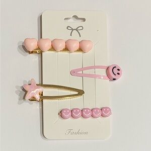Pink Y2K Hair Clip Set